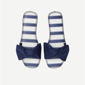 Kate Spade Navy and White Striped Sandals
